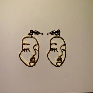 Face Earrings (Gold)